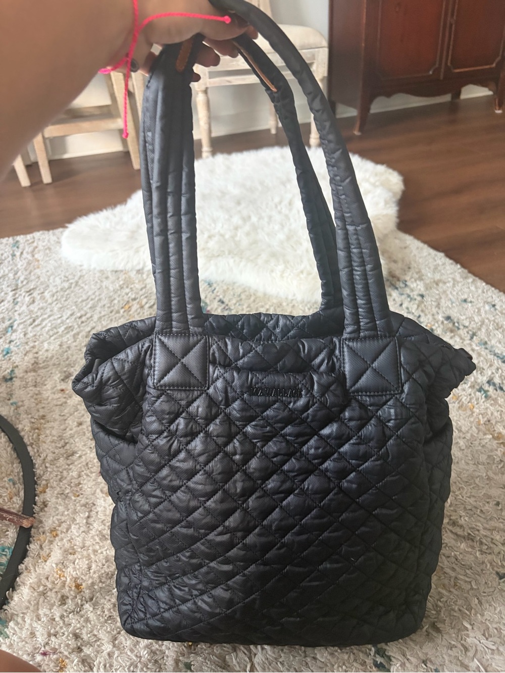 NYC bought MZ Wallace Large Quilted Black Nylon Tote